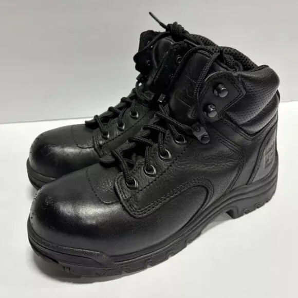 Timberland Pro Women’s Titan 6”, Black Alloy Toe Work Boots, Size 7.5 M