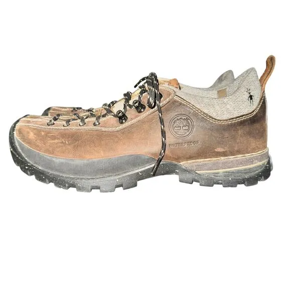 Timberland Winter Park Smartwool Lined Hiking Shoes Mens Size 11 M Brown Leather