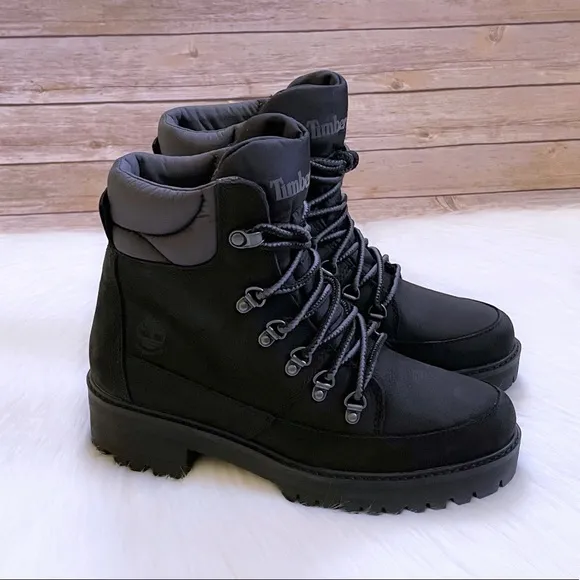 Timberland Women’s Courmayeur Valley Black Waterproof Hiker Boots