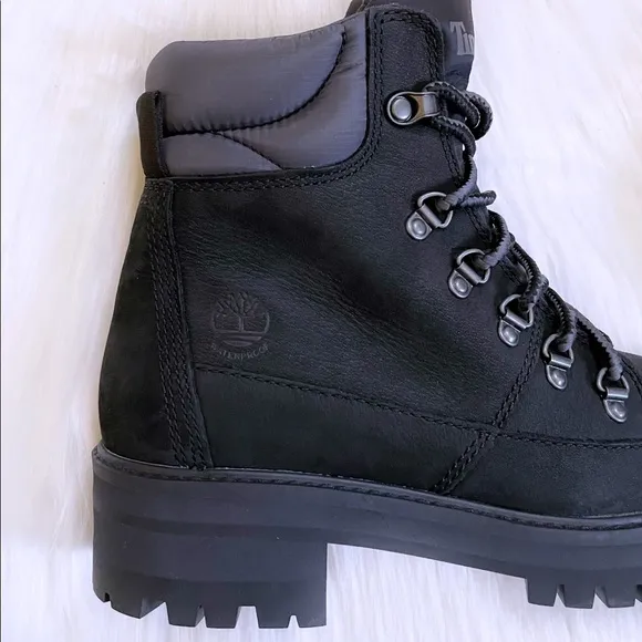 Timberland Women’s Courmayeur Valley Black Waterproof Hiker Boots