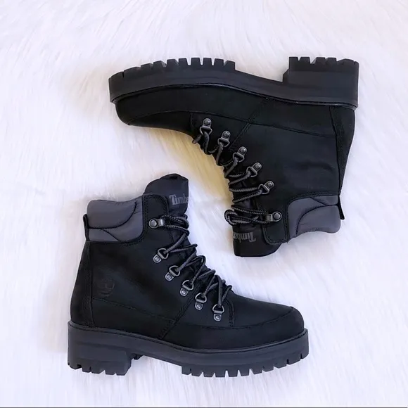 Timberland Women’s Courmayeur Valley Black Waterproof Hiker Boots