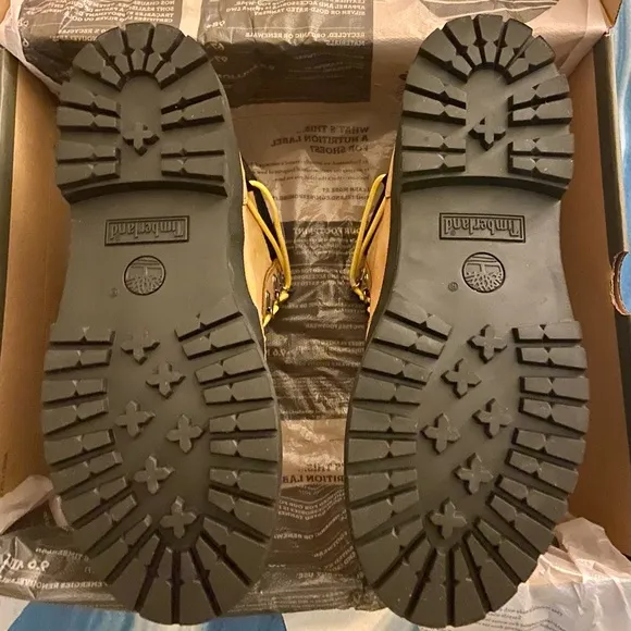 Timberland Women’s Heritage Rubber Toe Natural Waterproof Boots Size 9.5 NIB