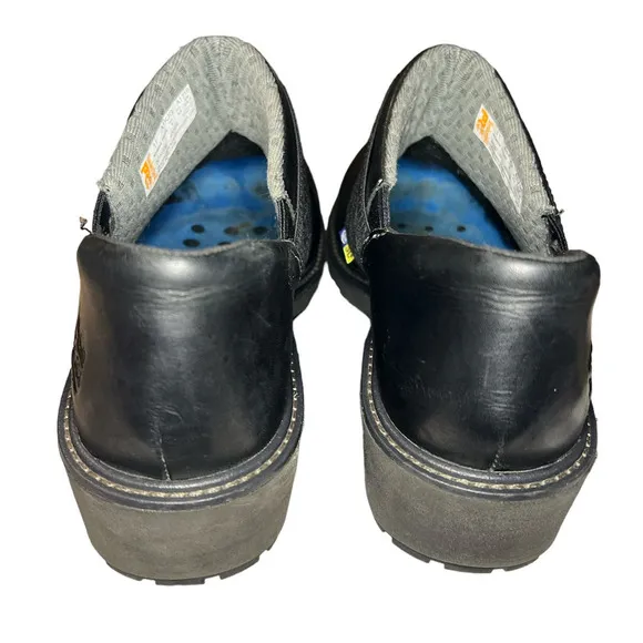 Timberland Women's Shoes Pro Riveter Alloy Toe Bootie in Black Leather Size 11
