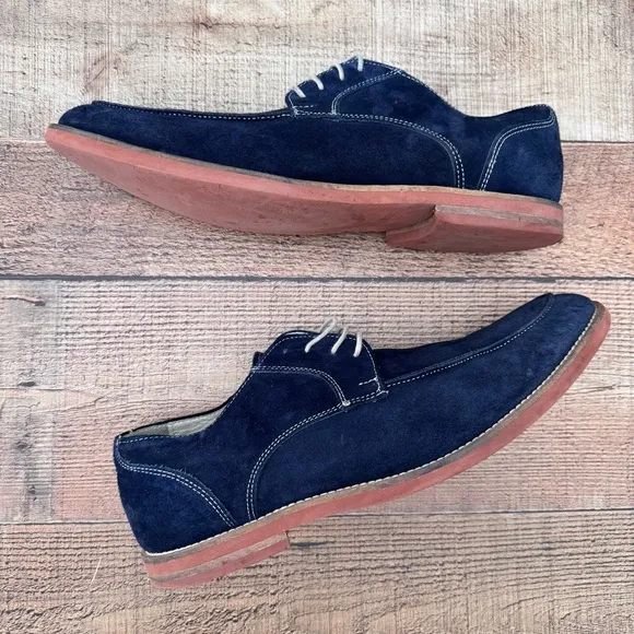 To Boot New York Adam Derrick Blue Suede Oxford Shoes Size 13