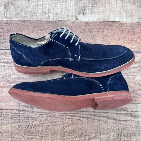 To Boot New York Adam Derrick Blue Suede Oxford Shoes Size 13