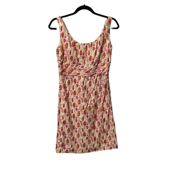 Tocca White With Pink &amp; Red Floral Print Sleeveless 100% Cotton Size 10 Dress.