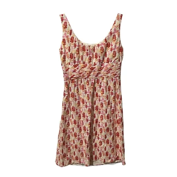 Tocca White With Pink &amp; Red Floral Print Sleeveless 100% Cotton Size 10 Dress.