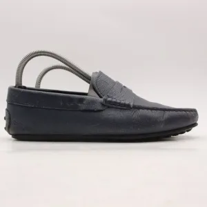 Tod's Men’s Size UK 5.5 Blue Navy Leather Driving Loafer Shoes Slip On