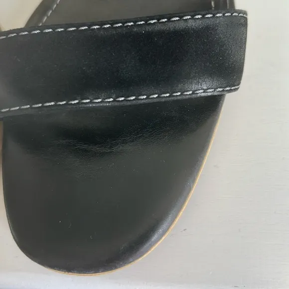 Tod's suede sandals stacked heels