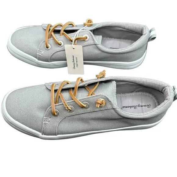 Tommy Bahama Women’s Barrel Tied Rawhide Laces Sneakers Gray Size 9.5 NWT