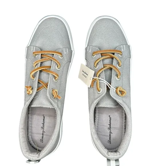 Tommy Bahama Women’s Barrel Tied Rawhide Laces Sneakers Gray Size 9.5 NWT