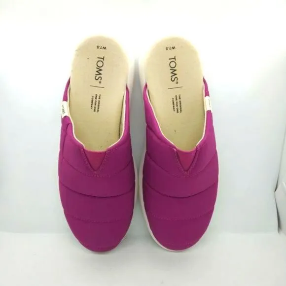 Toms Alpargata Mallow Mule Shoes Women's Size 7.5‎ Pink Casual Slip On Colorful