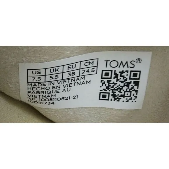 Toms Alpargata Mallow Mule Shoes Women's Size 7.5‎ Pink Casual Slip On Colorful