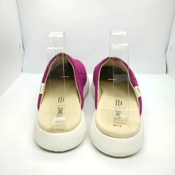 Toms Alpargata Mallow Mule Shoes Women's Size 7.5‎ Pink Casual Slip On Colorful