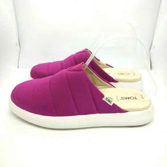 Toms Alpargata Mallow Mule Shoes Women's Size 7.5‎ Pink Casual Slip On Colorful
