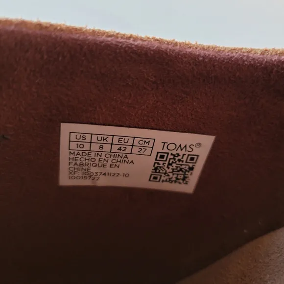 TOMS women's Florence wood suede clogs sandals size 10