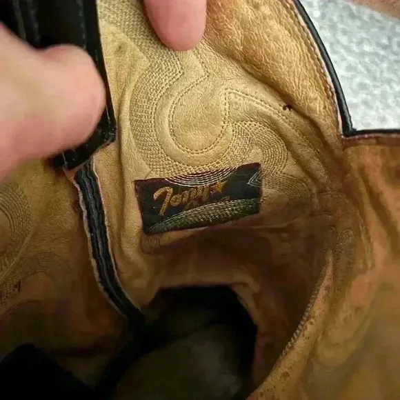 Tony Lama Mens 8539 Black Exotic Teju Lizard Western Cowboy Boots Size 10 D