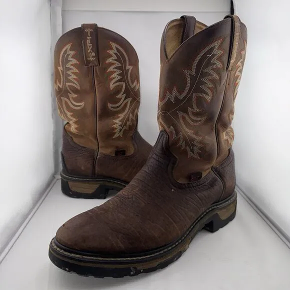 Tony Lama TLX Men's Waterproof Work Boots 10.5 D Brown Round Toe Style TW1011
