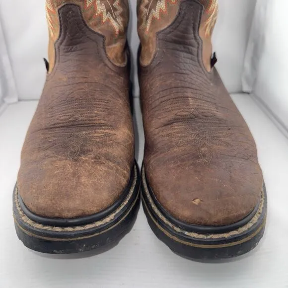 Tony Lama TLX Men's Waterproof Work Boots 10.5 D Brown Round Toe Style TW1011