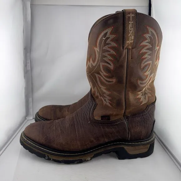 Tony Lama TLX Men's Waterproof Work Boots 10.5 D Brown Round Toe Style TW1011