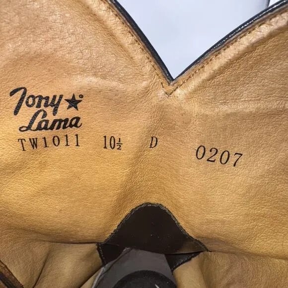 Tony Lama TLX Men's Waterproof Work Boots 10.5 D Brown Round Toe Style TW1011