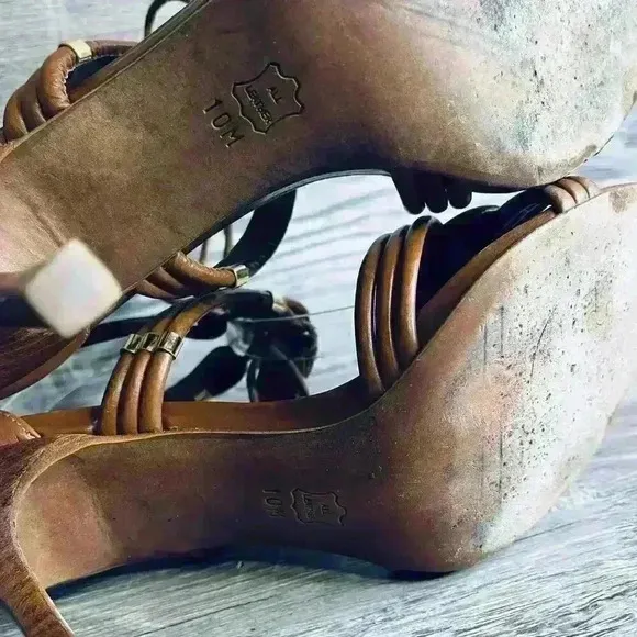 Tory Burch Leather Rope Heels Sandals