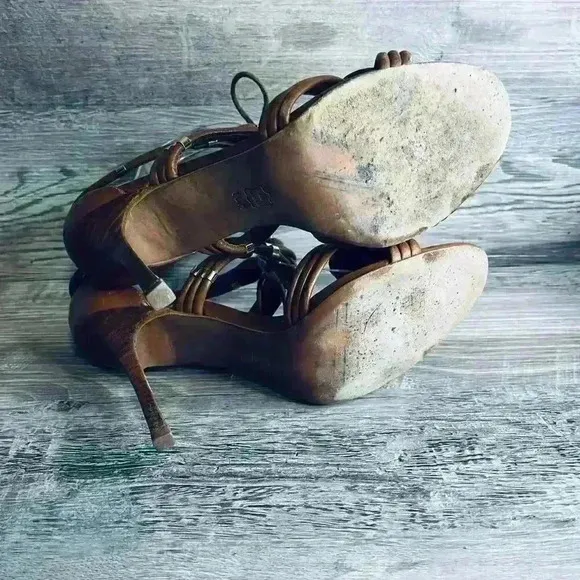 Tory Burch Leather Rope Heels Sandals