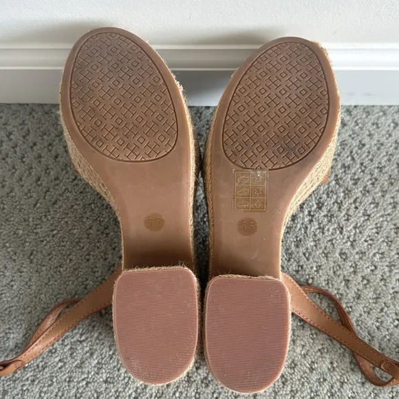 Tory Burch Leather Spadrilles Size 5.5