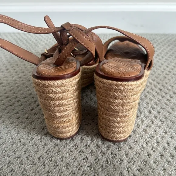 Tory Burch Leather Spadrilles Size 5.5