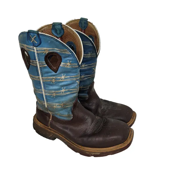 Twisted X Boots Mens Size 9D Brown Leather Gorpcore Comp Toe Workwear Work