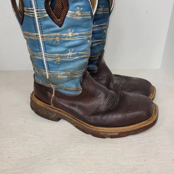 Twisted X Boots Mens Size 9D Brown Leather Gorpcore Comp Toe Workwear Work