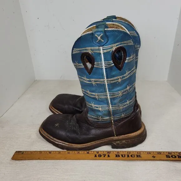Twisted X Boots Mens Size 9D Brown Leather Gorpcore Comp Toe Workwear Work