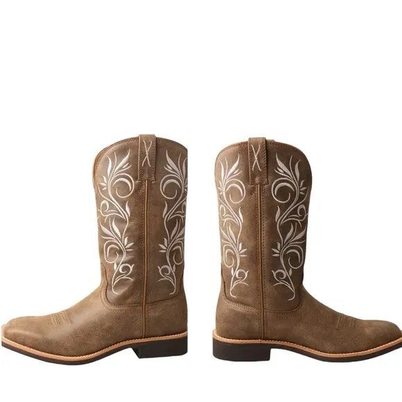 Twisted X Top Hand Brown Leather Cowboy Western Boots Shoes Women's 8 B WTH0012