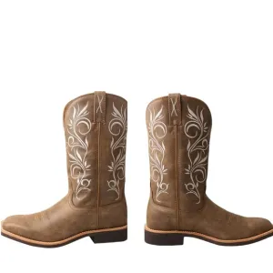 Twisted X Top Hand Brown Leather Cowboy Western Boots Shoes Women's 8 B WTH0012