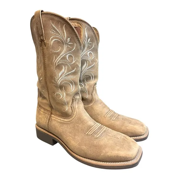 Twisted X Top Hand Brown Leather Cowboy Western Boots Shoes Women's 8 B WTH0012