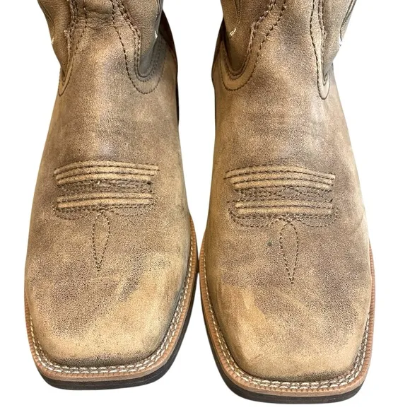 Twisted X Top Hand Brown Leather Cowboy Western Boots Shoes Women's 8 B WTH0012