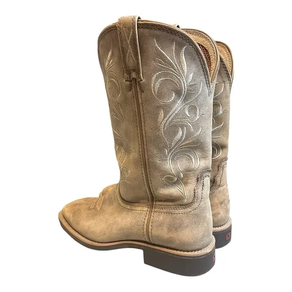 Twisted X Top Hand Brown Leather Cowboy Western Boots Shoes Women's 8 B WTH0012