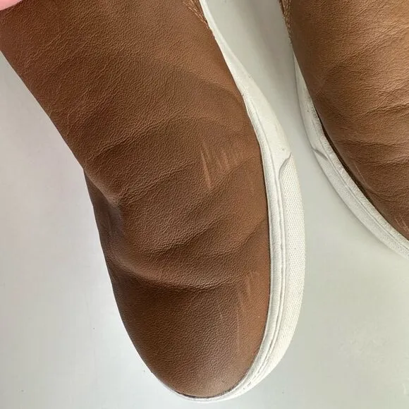 UGG Australia Brown Leather Slip On Comfort Shoes Size 11