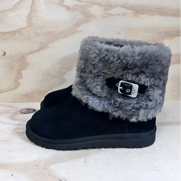 UGG Australia - Ellee - Winter Boots - Black - Kids Big Gril's - 6 -S/N 1001672