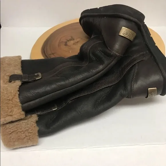 UGG Aviator Leather Knee High Boots