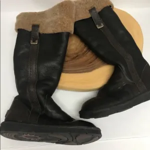 UGG Aviator Leather Knee High Boots