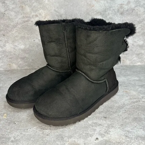 UGG Bailey Bow II Women's Winter Boots - Black, US 10