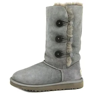 UGG Big Kid Girls Bailey Button Triplet Boots Size 5