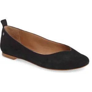 UGG Black Leather Suede “Lynley” Ballerina SZ 7