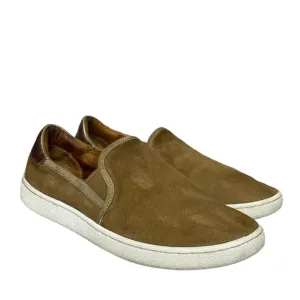 UGG Jass Slip On Suede Sneakers Shoes Gold Brown Chestnut Womens Sz 9