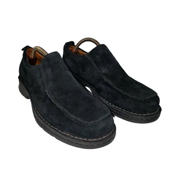 UGG Slip-On Loafers Shoes Suede Square-Toe Grunge Academia Casual Chunky