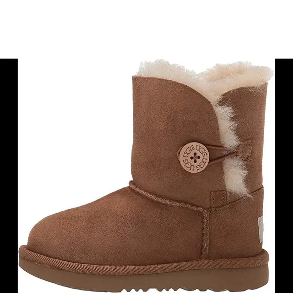 UGG Toddlers Bailey Button II Boots Chestnut Size 9C