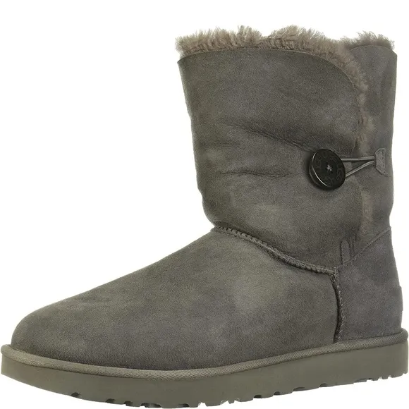 UGG Womens Bailey Button II Boots Grey Size 7