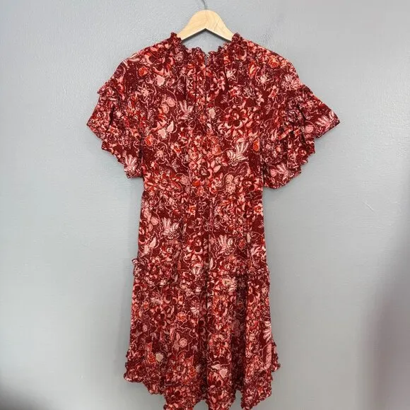 ULLA JOHNSON fawn dress in coral size 0
