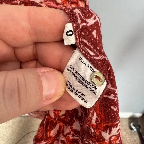 ULLA JOHNSON fawn dress in coral size 0